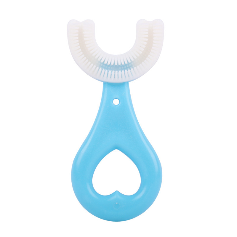 Best-Seller on Douyin Children&#039;s U-Shaped Toothbrush Toothbrush Set Portable Tooth Cleaning Internet Celebrity Toothbrush Silicone Baby Toothbrush Wholesale