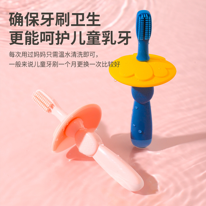 Baby Toothbrush 0-1-2-3 Years Old Silicone Tooth Protection Training Toothbrush Baby Teether Children Baby Toothbrush Head Replaceable