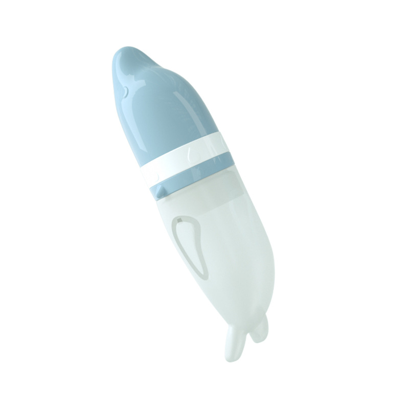 Baby Rice Paste Spoon Feeding Bottle Silicone Soft Spoon Squeeze Type Rice Flour Feeding Spoon Baby Solid Food Tools Tableware Set