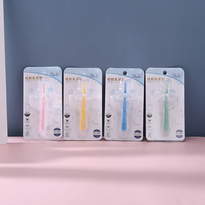 Bedille Baby silicone Baby tooth brush soft silicone Baby grinding toothbrush comfortable massage gum department tooth brush