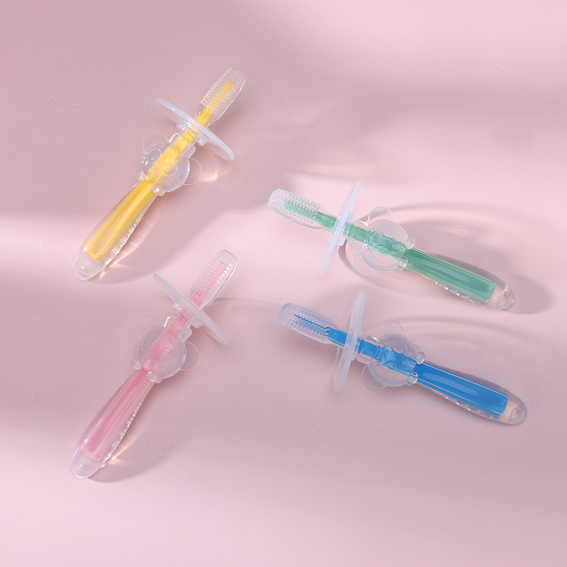 Bedille Baby silicone Baby tooth brush soft silicone Baby grinding toothbrush comfortable massage gum department tooth brush