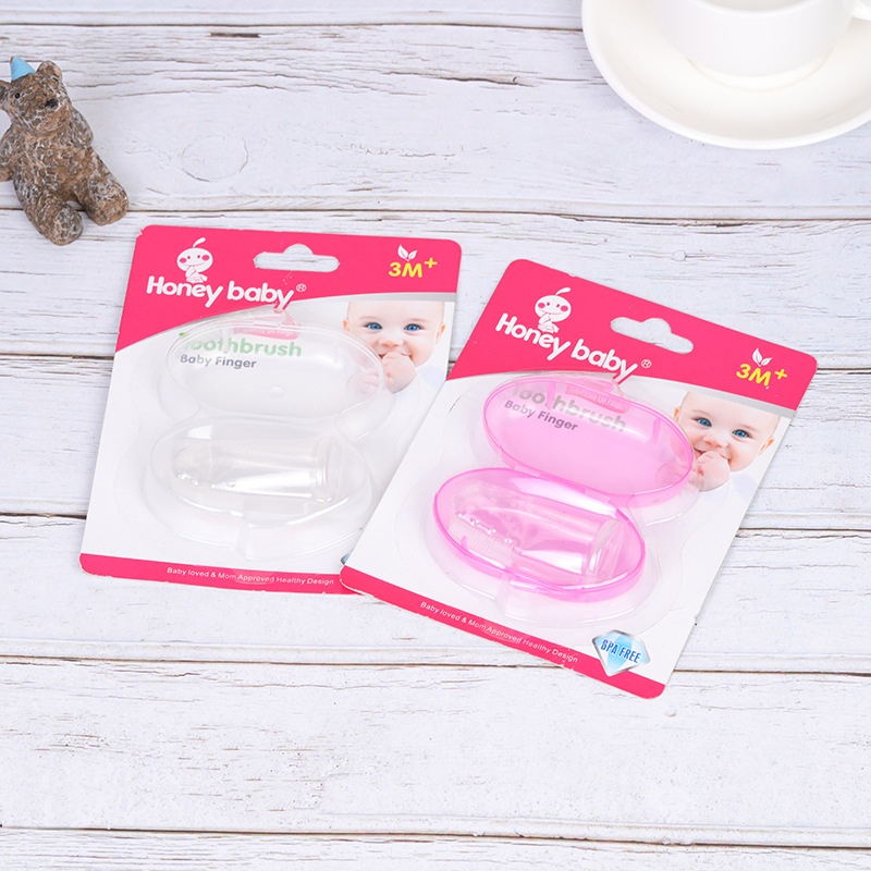 Baby silicone toothbrush creative and work thumb cover toothbrush Baby tooth brush silicone tongue coating toothbrush custom