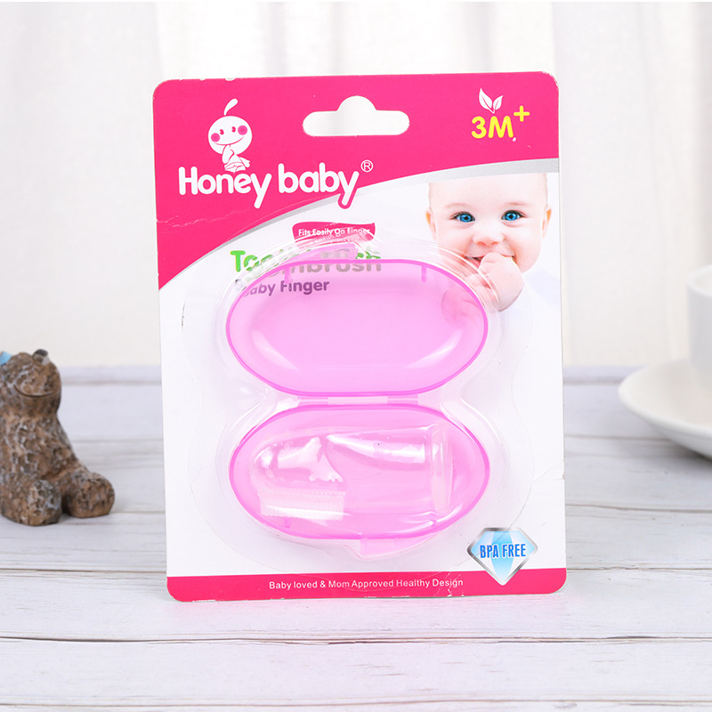 Baby silicone toothbrush creative and work thumb cover toothbrush Baby tooth brush silicone tongue coating toothbrush custom