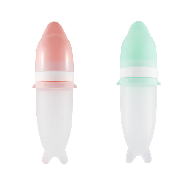 Baby Silicone Spoon Baby Feeder Complementary Food Feeding Bottle Baby Squeeze Rice Paste Bottle Children Feeding Tableware