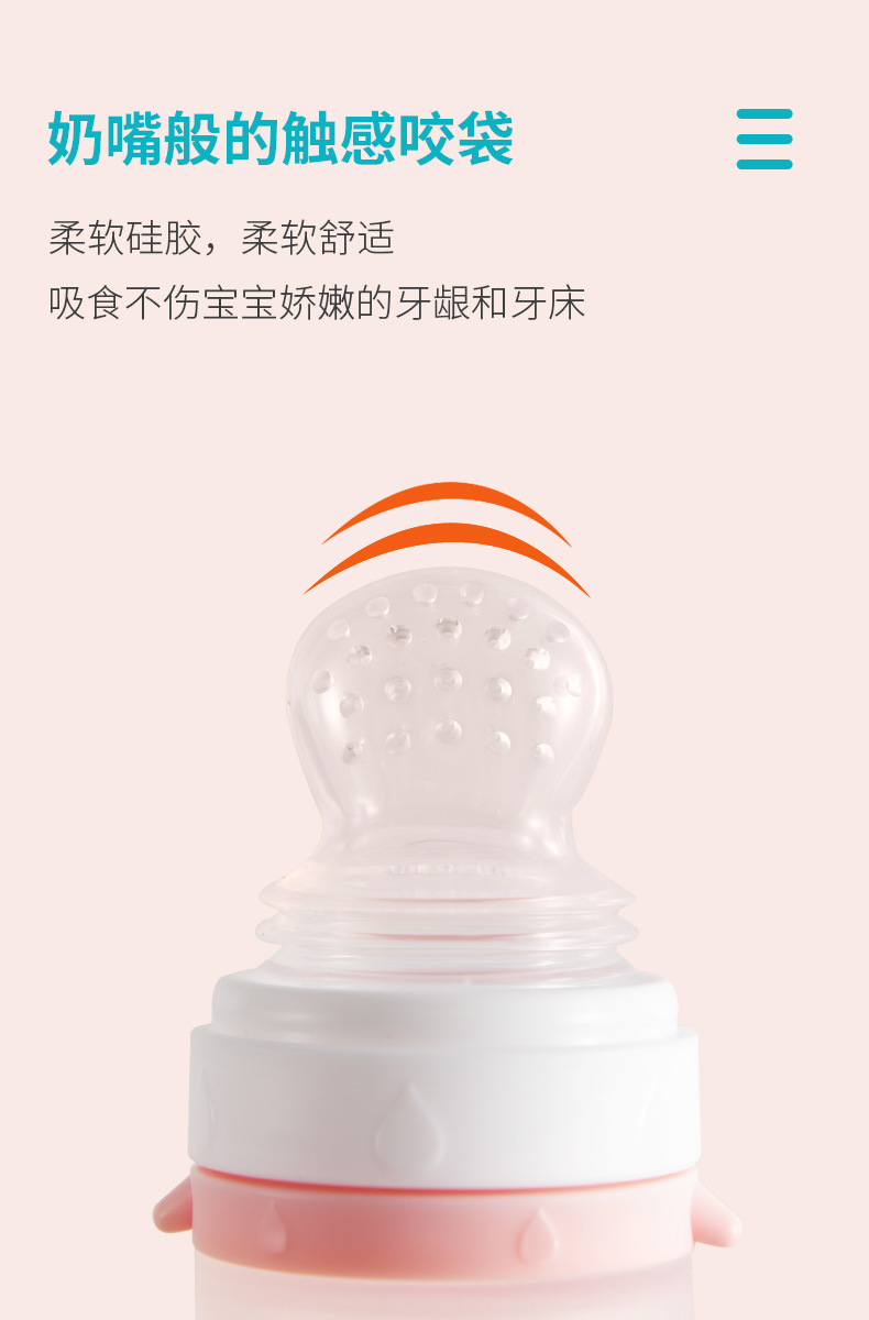 Baby Silicone Spoon Baby Feeder Complementary Food Feeding Bottle Baby Squeeze Rice Paste Bottle Children Feeding Tableware