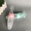 Silicone milk bottle extruder spoon children&#039;s feeding bottle baby round bottom rice paste spoon baby training rice paste bottle