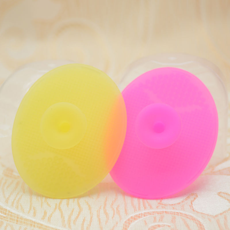 With Box Independent Pack 4 Colors Optional Baby Silicone Shampoo Brush Baby Head Removal Dirt with Suction Cup Silicone Bath Soft Brush