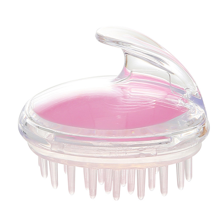 Home Hair Salon Cleansing Scalp Shampoo Massage Brush Crystal Transparent Shampoo Comb Massage Brush Bath Brush Silicone Shampoo Brush