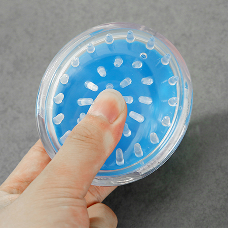 Home Hair Salon Cleansing Scalp Shampoo Massage Brush Crystal Transparent Shampoo Comb Massage Brush Bath Brush Silicone Shampoo Brush
