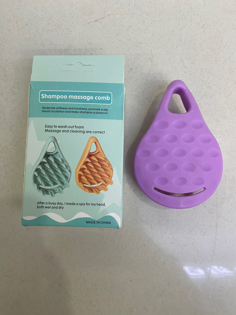 Shampoo Brush Massage Brush Hair Washing Artifact Silicone Hair Washing Comb Head Brush Scalp Anti-Itching Head Scratching Tool