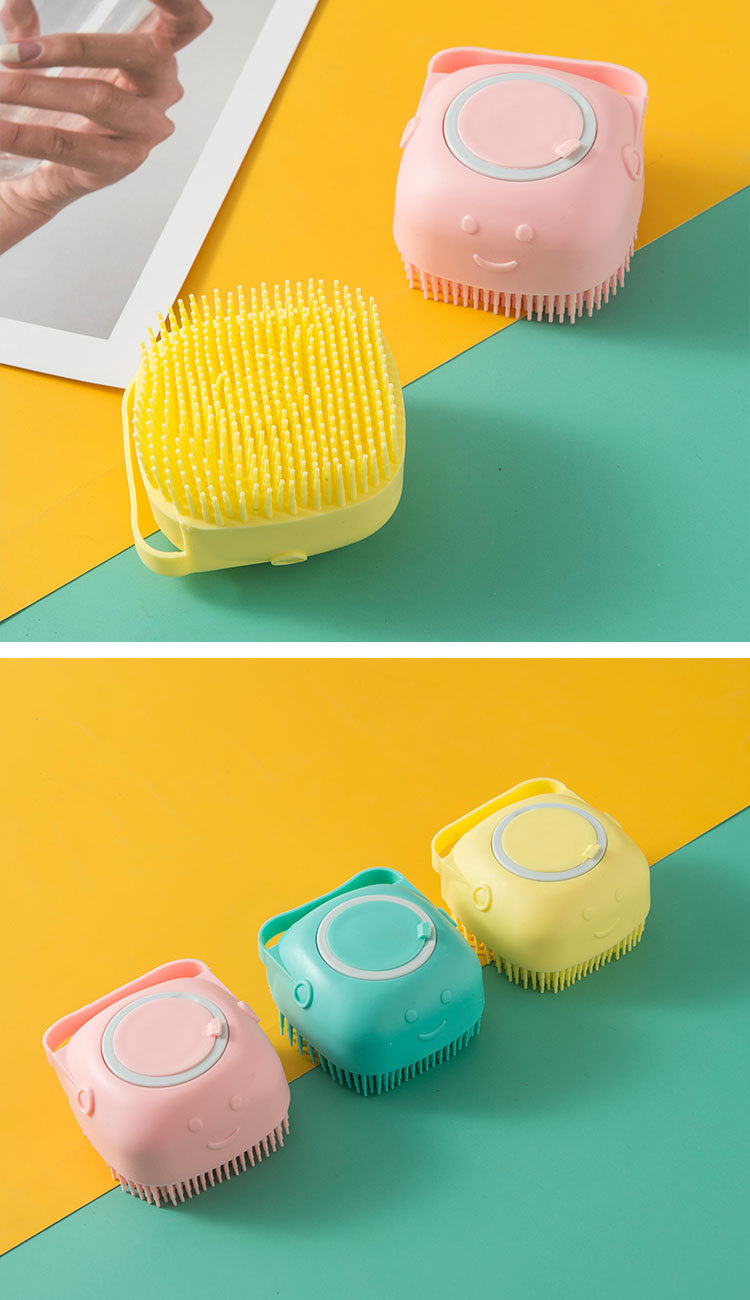 Silicone Bath Brush Filling Liquid Baby Adult Bath Back Rub Towel Massage Brush for Pets Bath Shampoo Brush Factory Wholesale