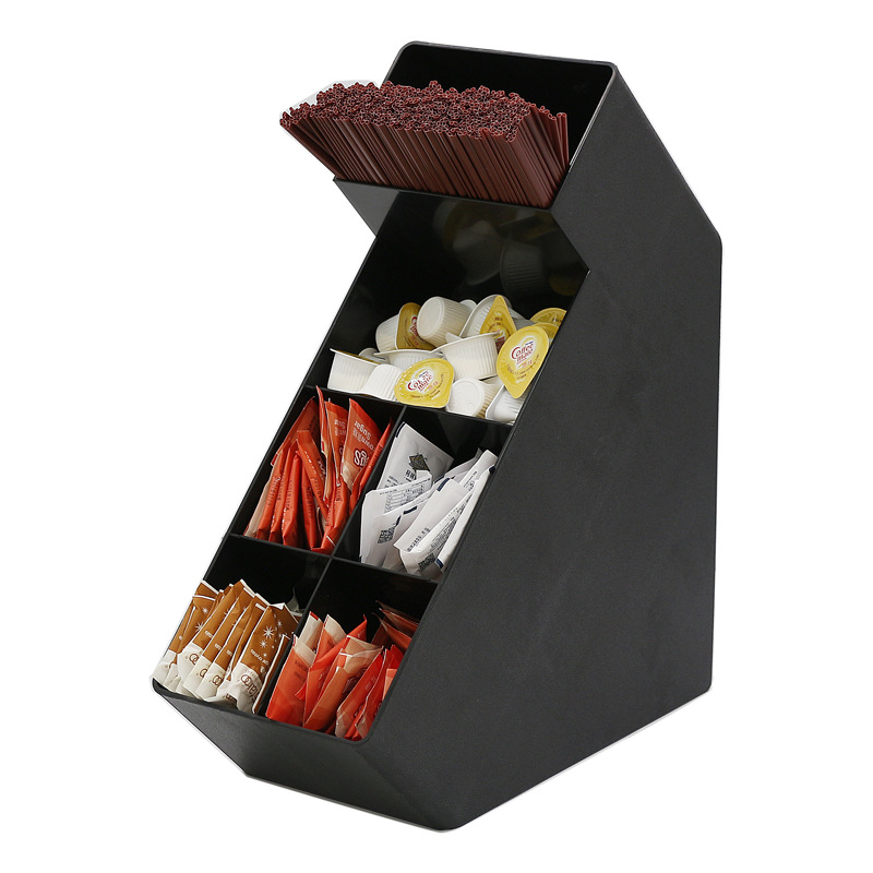 Bar Counter Storage Grid Sugar Bag Milk Capsule Stirring Rod Storage Grid Bar Counter Storage Basket Coffee Shop Storage Box