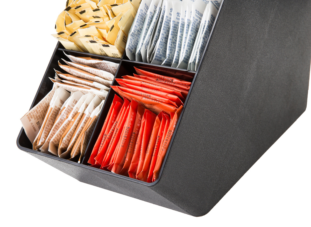 Bar Counter Storage Grid Sugar Bag Milk Capsule Stirring Rod Storage Grid Bar Counter Storage Basket Coffee Shop Storage Box