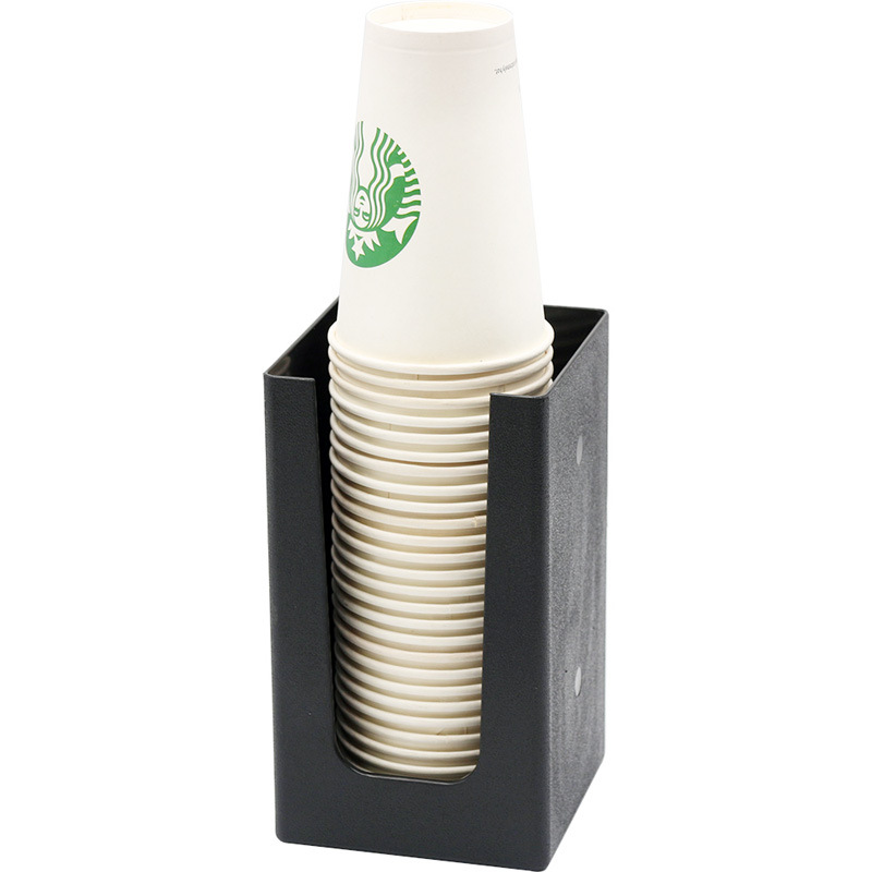 Factory Direct Milk Tea Paper Cup Holder Coffee Paper Cup Holder Black Single Grid Coffee Tea Shop Storage Rack Cup Puller