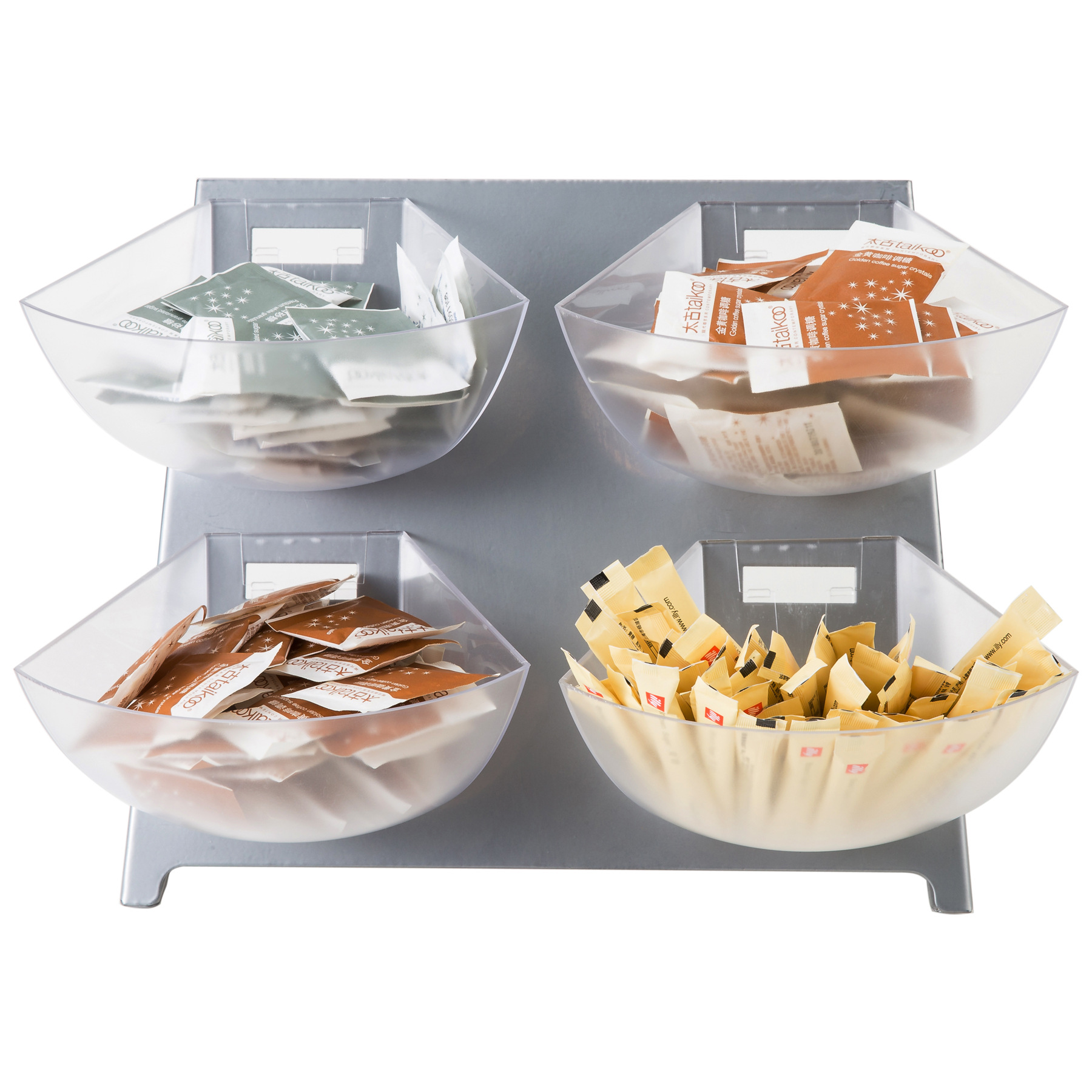 Bar Counter Storage Grid Sugar Bag Milk Capsule Stirring Rod Storage Grid Bar Counter Storage Basket Coffee Shop Storage Box
