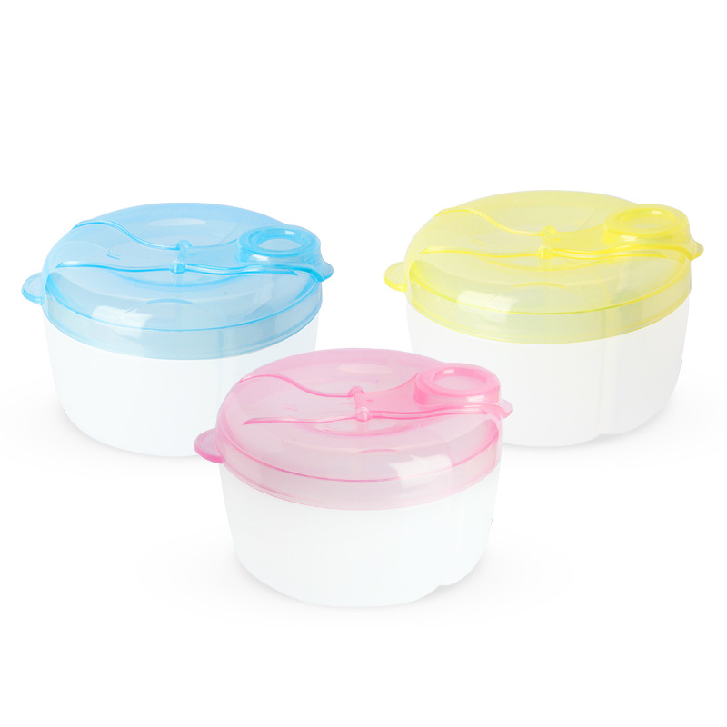 Baby Milk Powder Box Three-Grid Rotating Milk Container Baby Going out Portable Storage Box Separately Packed Case Sealed Snack Box