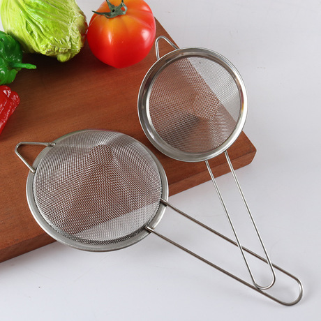 Conical stainless steel oil grid kitchen kitchenware anti - hot face soy milk screen sieve slotted spoon, custom wholesale