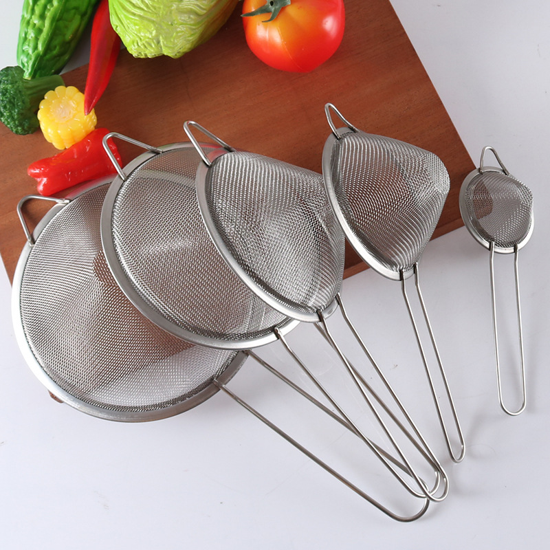 Conical stainless steel oil grid kitchen kitchenware anti - hot face soy milk screen sieve slotted spoon, custom wholesale Conical stainless steel oil grid kitchen kitchenware anti - hot face soy milk screen sieve slotted spoon, custom wholesale