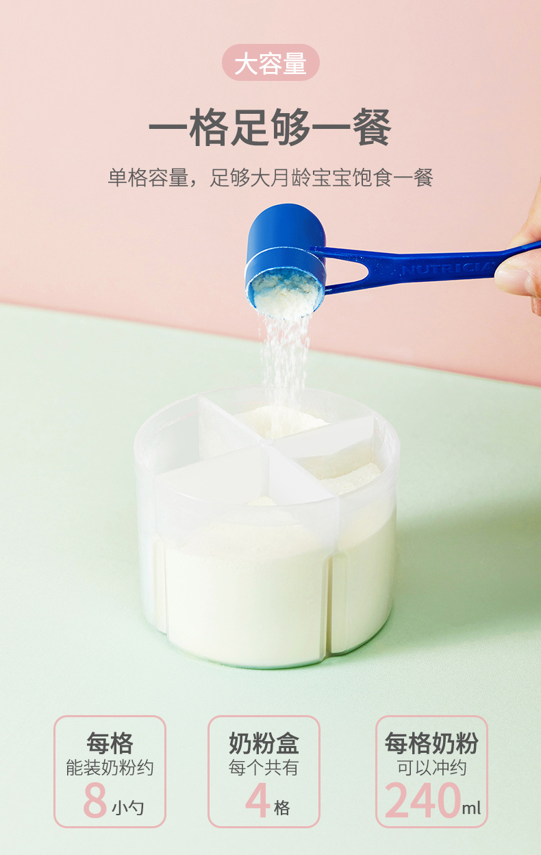 Milk Powder Box Baby Outfitting Milk Powder Portable Case Large Capacity Complementary Food Storage Box Rotary Four-Grid Milk Powder Box Milk Powder Box Milk Powder Box Baby Outfitting Milk Powder Portable Case Large Capacity Complementary Food Storage Box Rotary Four-Grid Milk Powder Box Milk Powder Box