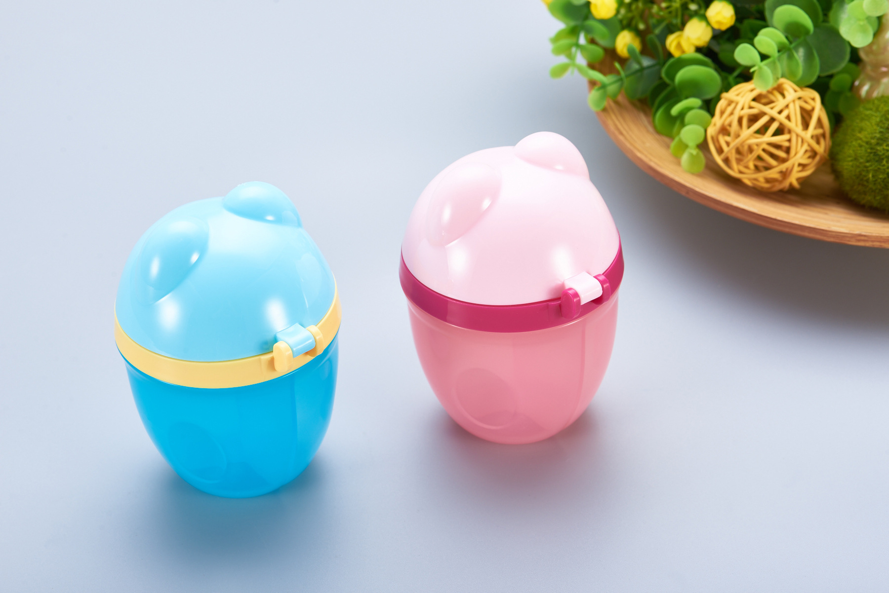 Maternal and Child Supplies Three-Layer Portable Milk Container Three-Grid Rotating Milk Powder Box Newborn Milk Powder Storage Box