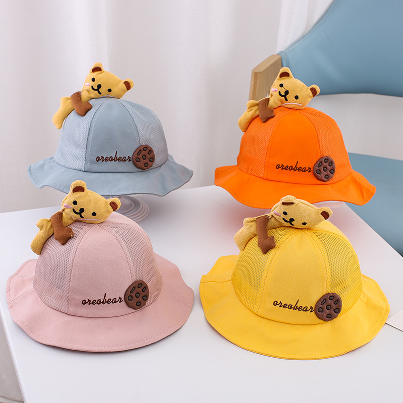 Baby Hat Summer Net Bucket Hat Infant Sun Protection Sun-Proof Basin Hat Men and Women Children Hat Summer Breathable Thin Baby Hat Summer Net Bucket Hat Infant Sun Protection Sun-Proof Basin Hat Men and Women Children Hat Summer Breathable Thin