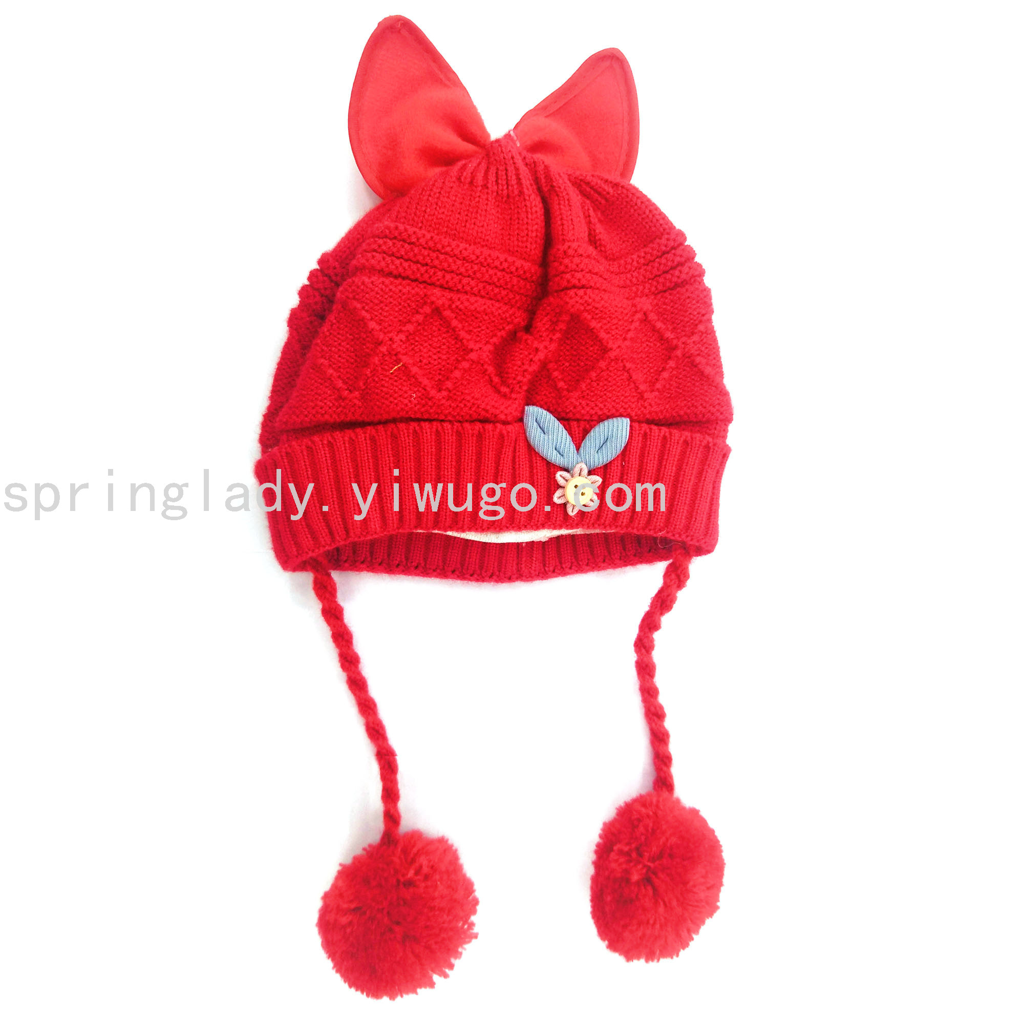 Children's Woolen Cap Baby Hat Autumn and Winter Baby Girl Princess Korean Style Ear Protection Men's and Women's Hats SPRING LADY