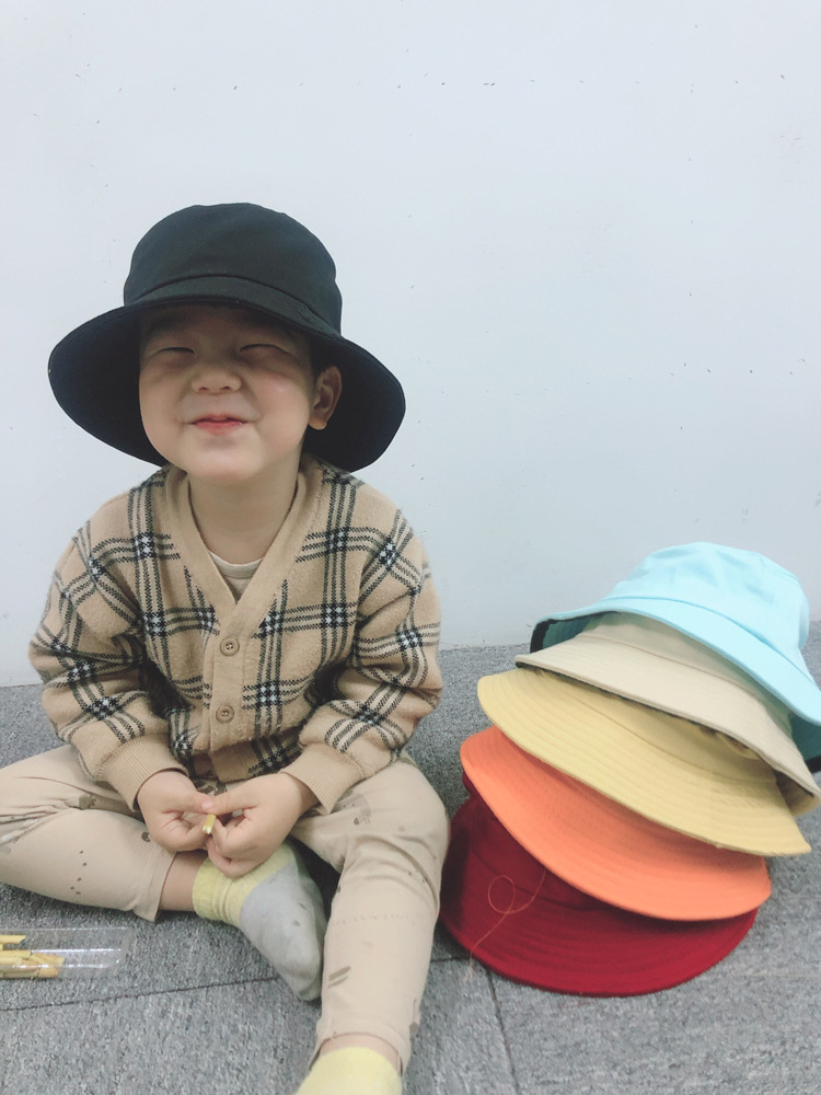 Korean Style Children's Epidemic Prevention Anti-Droplet Anti Spitting Bucket Hat Baby Hat Cotton Protection Bucket Hat Men's and Women's Sun Hats
