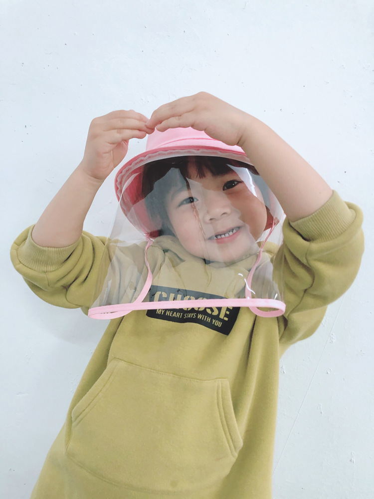 Korean Style Children's Epidemic Prevention Anti-Droplet Anti Spitting Bucket Hat Baby Hat Cotton Protection Bucket Hat Men's and Women's Sun Hats