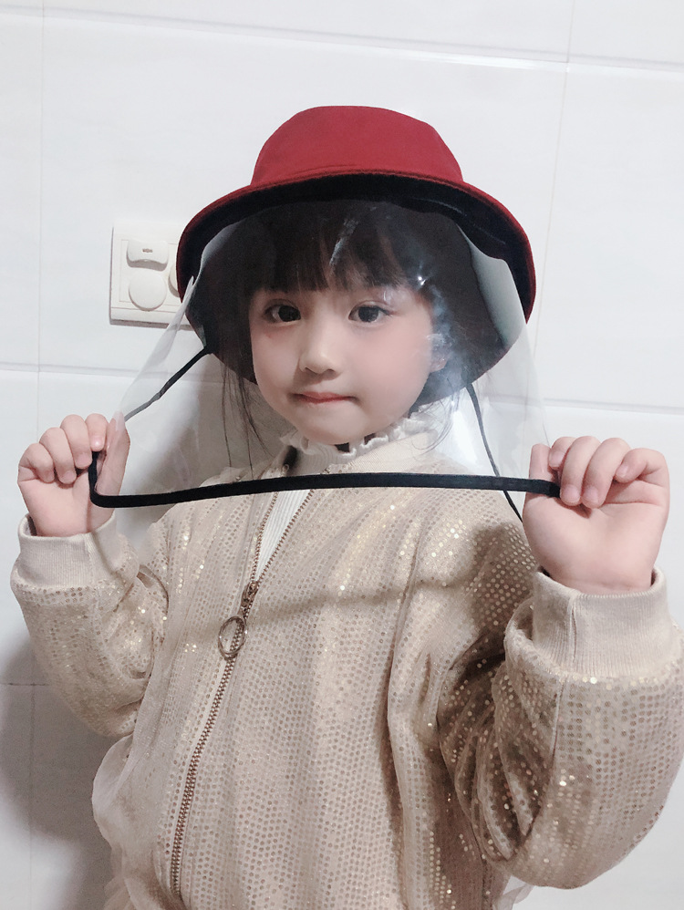 Korean Style Children's Epidemic Prevention Anti-Droplet Anti Spitting Bucket Hat Baby Hat Cotton Protection Bucket Hat Men's and Women's Sun Hats