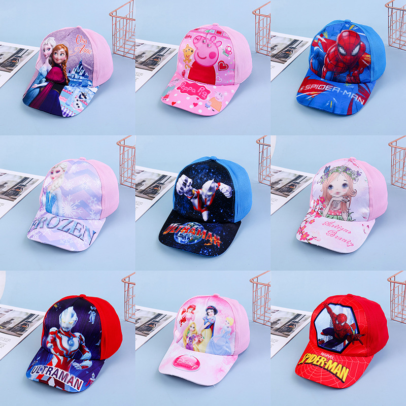 Children&#039;s Hat Spring and Autumn Thin Korean Cartoon Baby Hat Boys&#039; Sun-Proof Baseball Cap Girls&#039; Peaked Cap