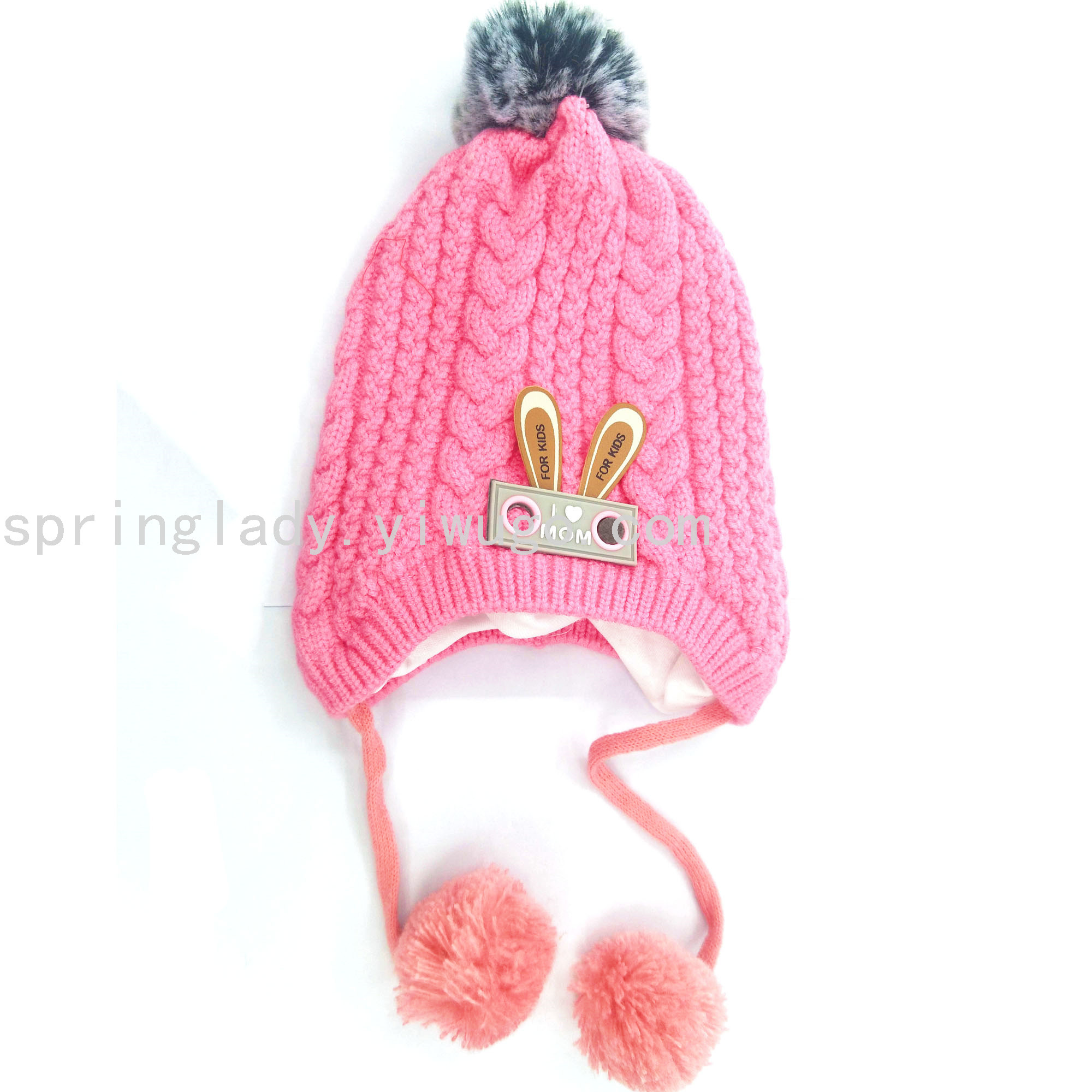 Children&#039;s Woolen Cap Baby Hat Autumn and Winter Baby Girl Princess Korean Style Ear Protection Men&#039;s and Women&#039;s Hats SPRING LADY