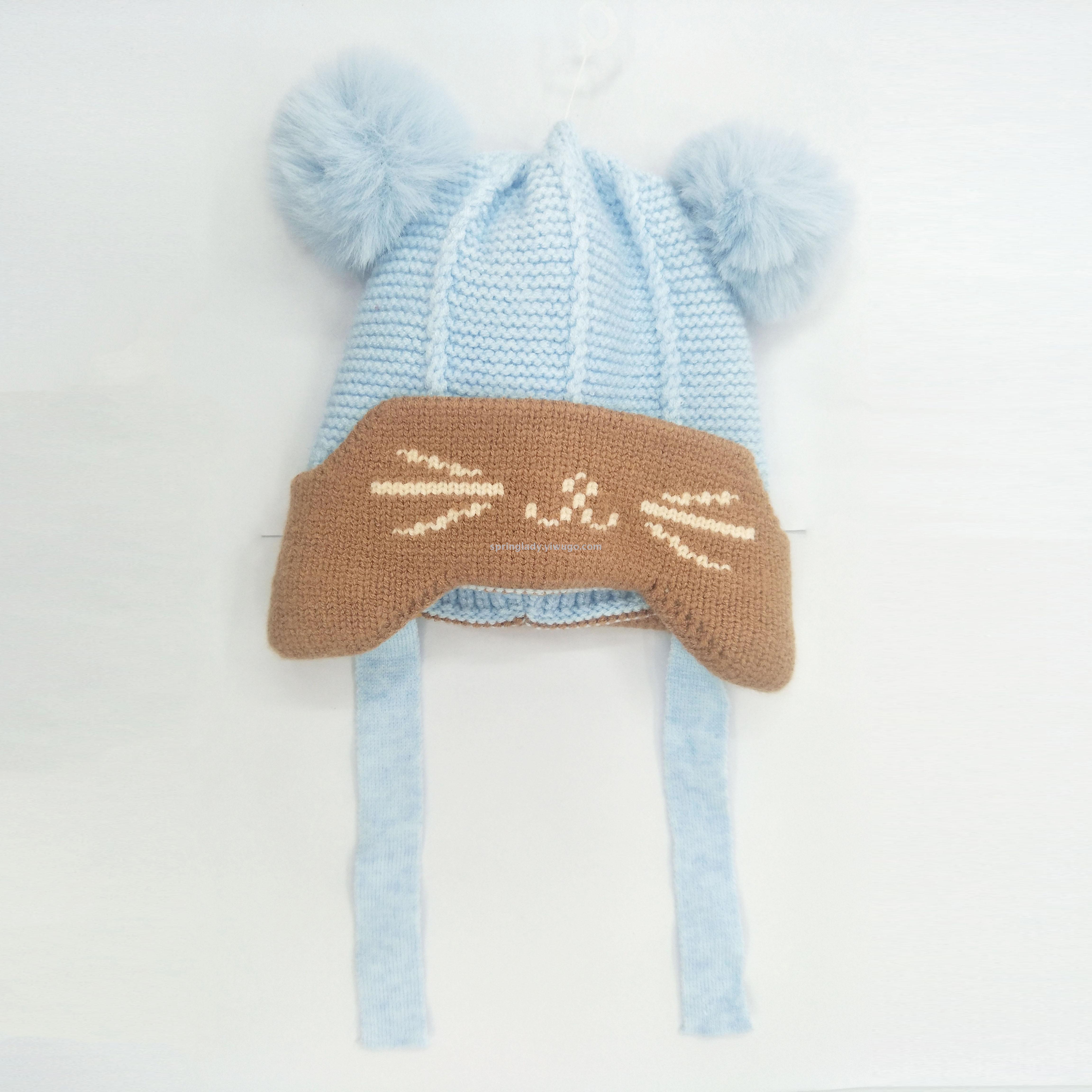 Children's Woolen Cap Baby Hat Autumn and Winter Baby Girl Princess Korean Style Ear Protection Men's and Women's Hats SPRING LADY