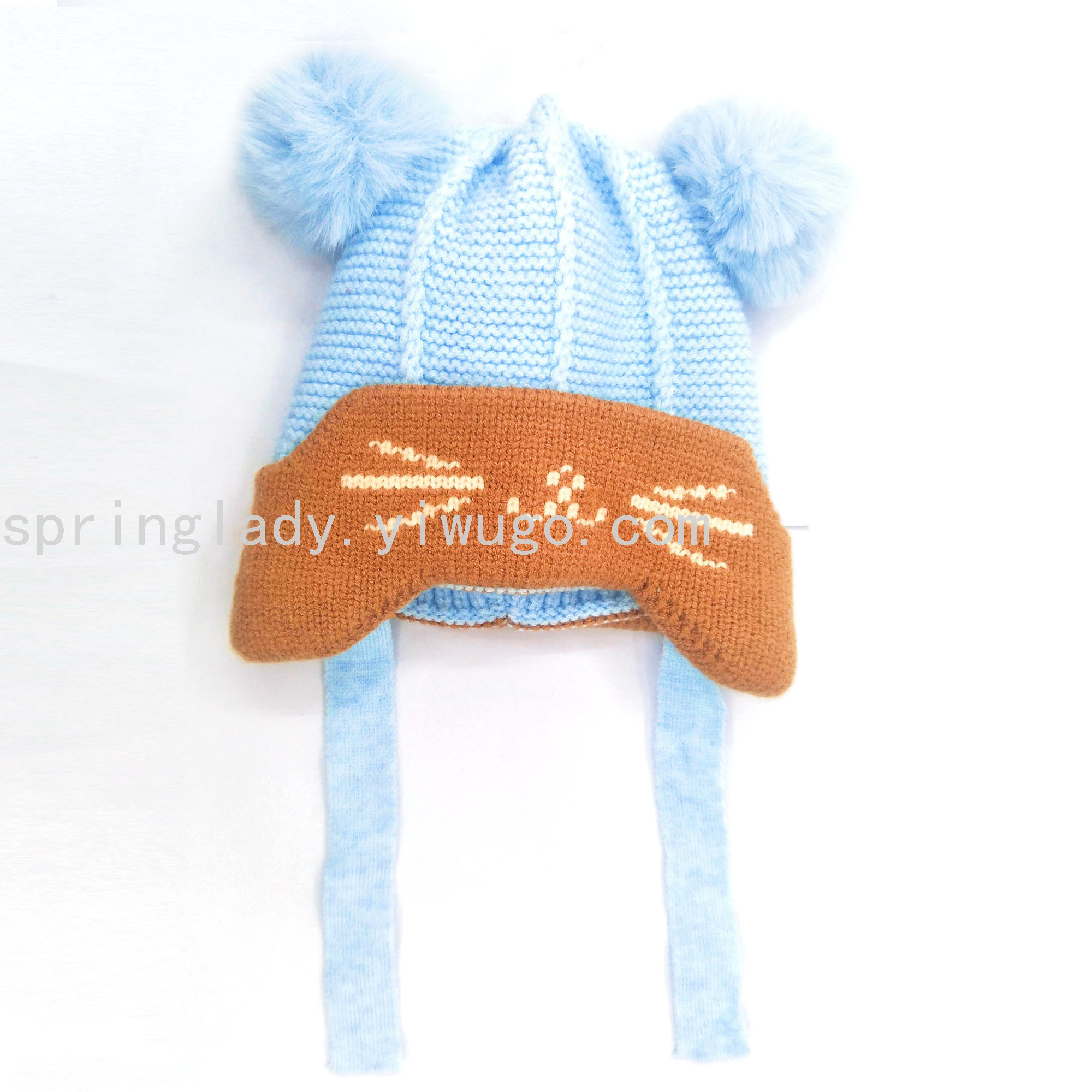 Children&#039;s Woolen Cap Baby Hat Autumn and Winter Baby Girl Princess Korean Style Ear Protection Men&#039;s and Women&#039;s Hats SPRING LADY