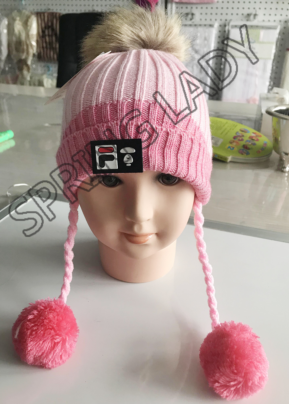 Children's Woolen Cap Baby Hat Autumn and Winter Baby Girl Princess Korean Style Ear Protection Men's and Women's Hats SPRING LADY