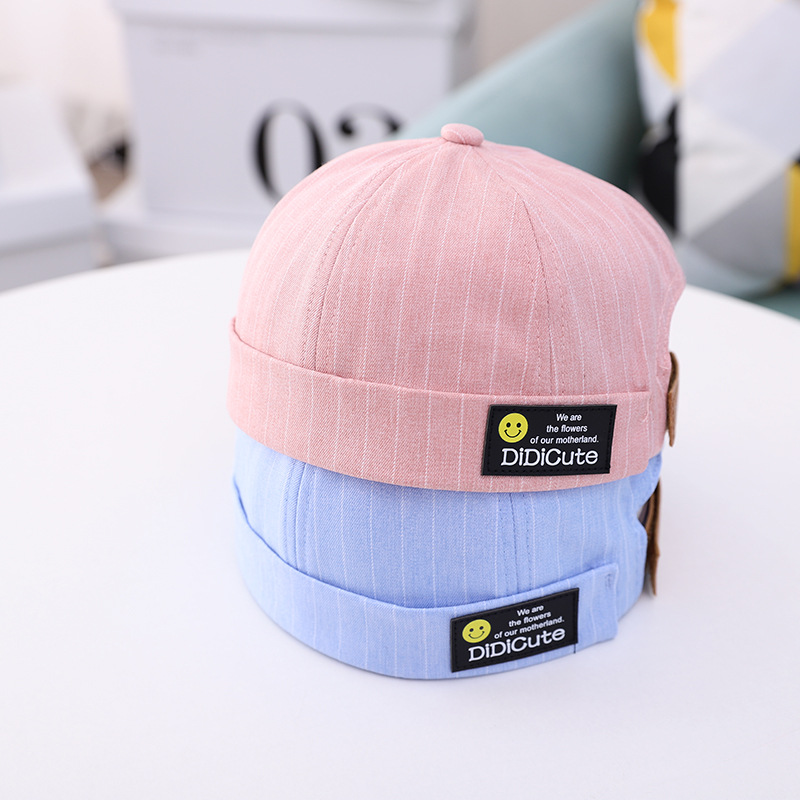 2021new Korean Style Brimless Flanging Chinese Landlord Hat Spring and Summer Thin Children's Skullcap Fashion Baby Hat Fashion
