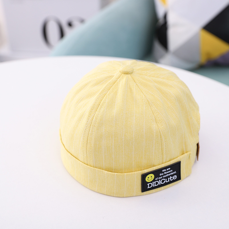 2021new Korean Style Brimless Flanging Chinese Landlord Hat Spring and Summer Thin Children's Skullcap Fashion Baby Hat Fashion