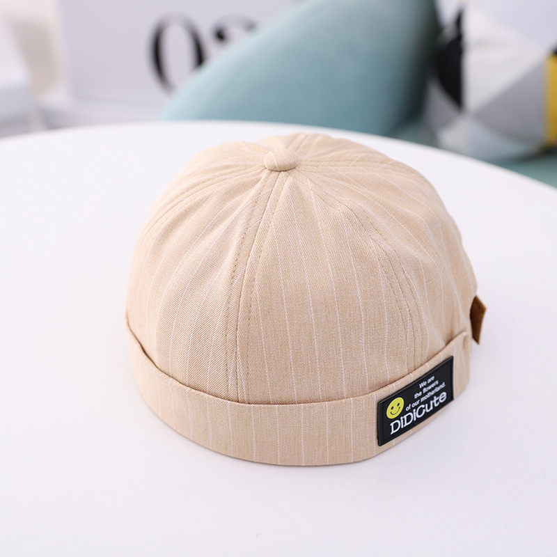 2021new Korean Style Brimless Flanging Chinese Landlord Hat Spring and Summer Thin Children's Skullcap Fashion Baby Hat Fashion