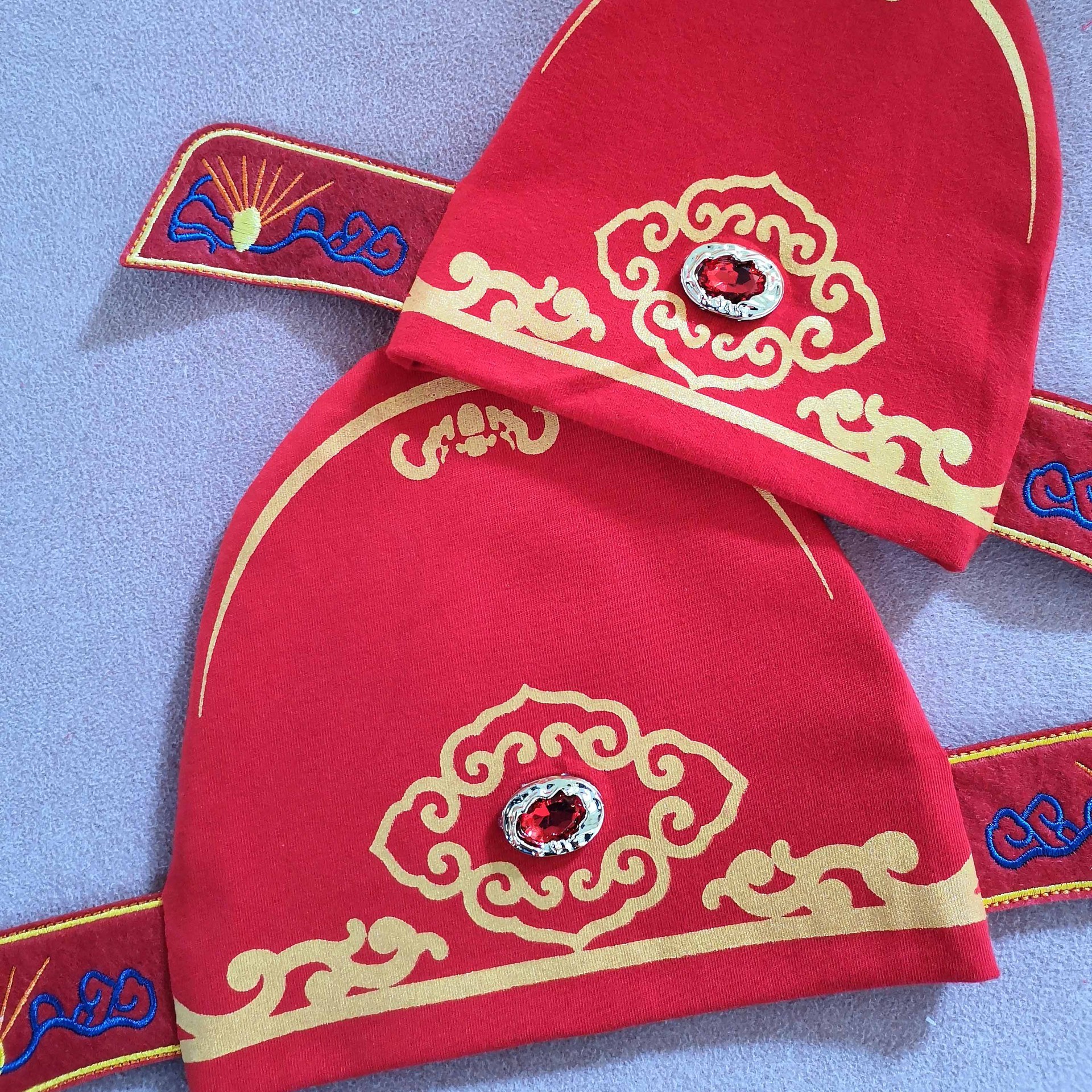 Creative New Baby Hat Red High Elastic Zhuazhou Number One Scholar&#039;s Hat Baby Spring Festival Festive Hat Bay Hat Custom Wholesale