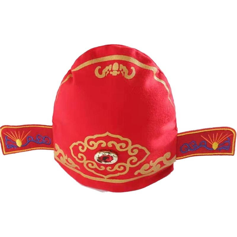 Creative New Baby Hat Red High Elastic Zhuazhou Number One Scholar&#039;s Hat Baby Spring Festival Festive Hat Bay Hat Custom Wholesale