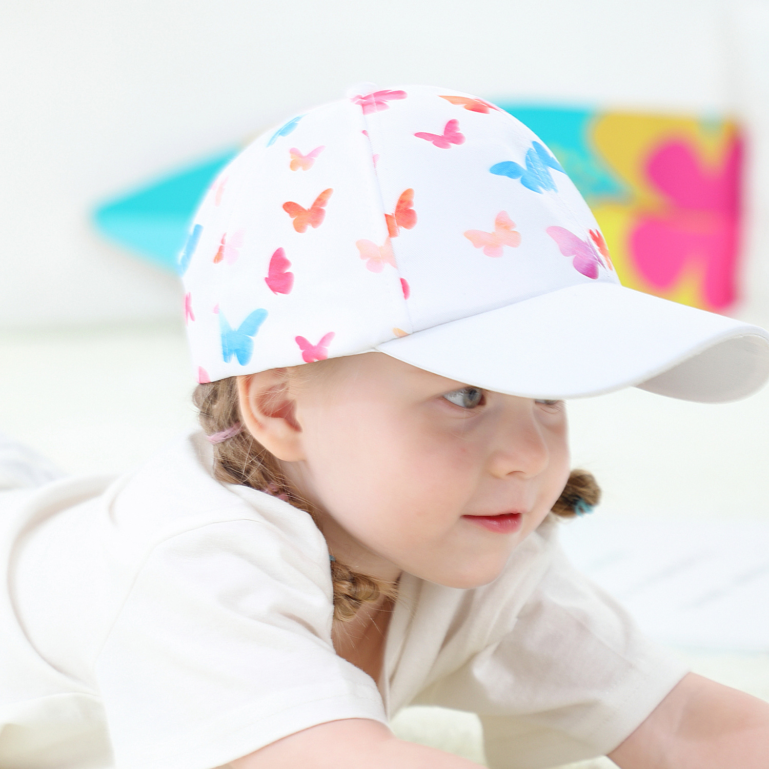 European and American New Ins Cartoon Printing Adjustable Children's Baseball Cap in Stock Wholesale Four Seasons Leisure Baby Hat