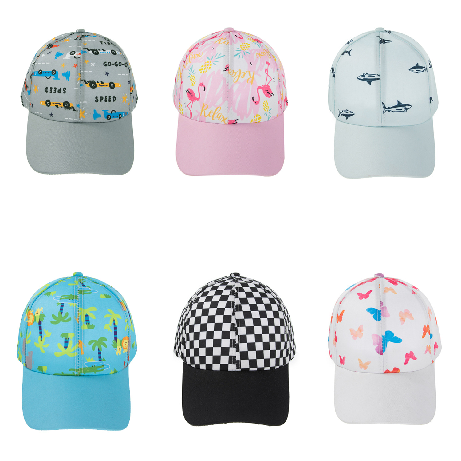 European and American New Ins Cartoon Printing Adjustable Children's Baseball Cap in Stock Wholesale Four Seasons Leisure Baby Hat