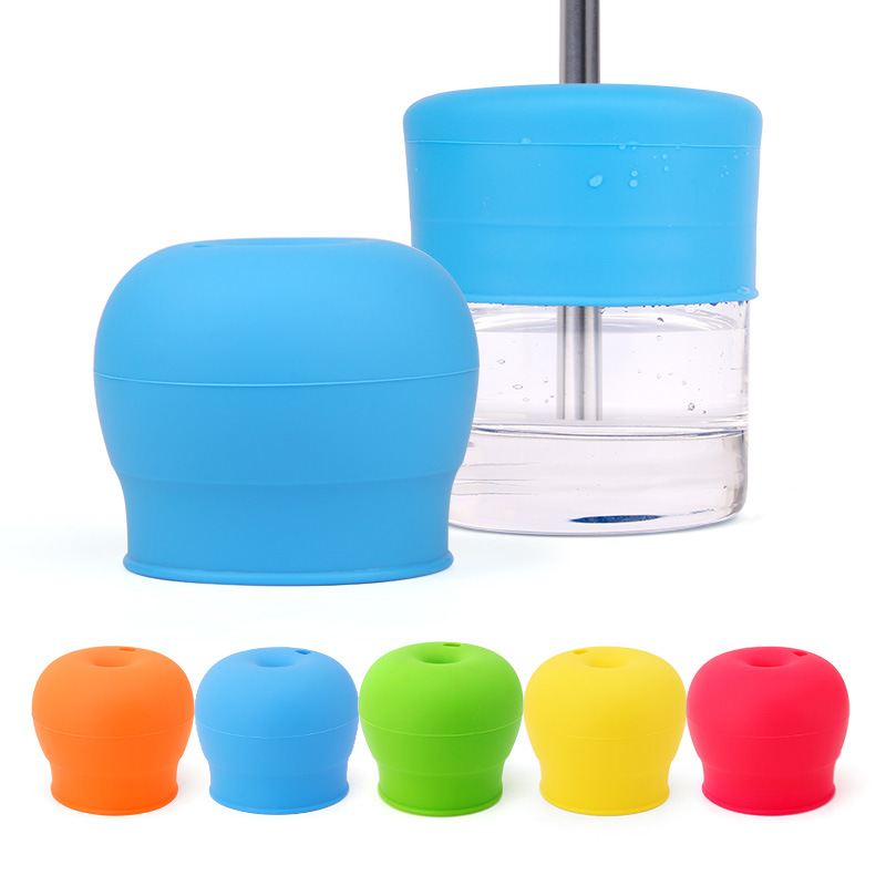 Water Cup Lid LeakProof AntiChoking Silicone Bottle Cap Children&#039;s Drinking Straw Cup Lid Baby OverflowProof Cup Lid