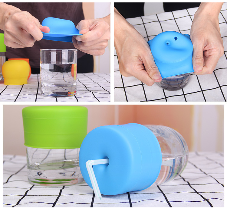 Water Cup Lid LeakProof AntiChoking Silicone Bottle Cap Children's Drinking Straw Cup Lid Baby OverflowProof Cup Lid Water Cup Lid LeakProof AntiChoking Silicone Bottle Cap Children's Drinking Straw Cup Lid Baby OverflowProof Cup Lid
