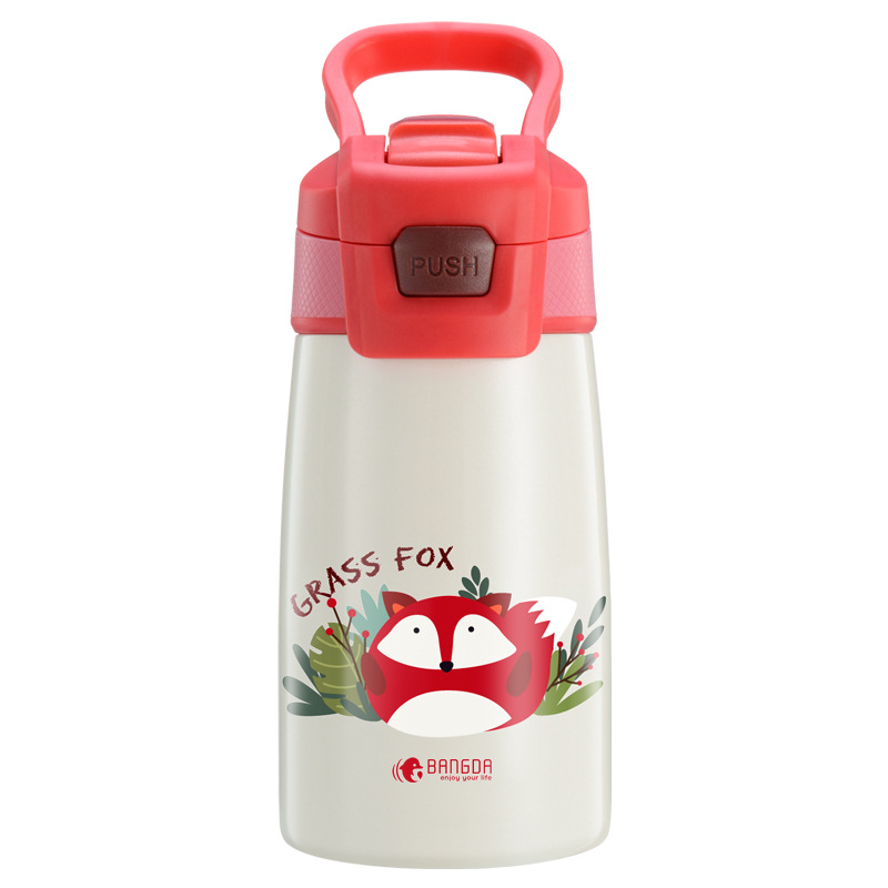 Bangda 316 Children&#039;s Thermos Cup with Straw Bottle Nipple Cup 350Ml Primary School Kettle Kindergarten Baby Portable