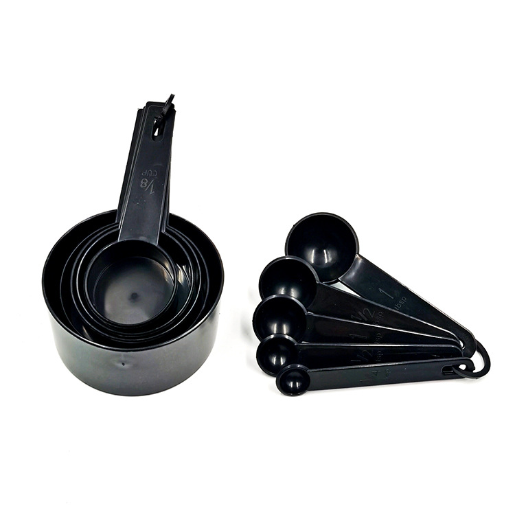 10Pc Black Set Plastic Measuring Spoon 10 PCs Set Measuring Cup Measuring Spoon Baking Weighing Tool 10 Pack Measuring Spoons