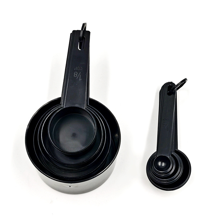 10Pc Black Set Plastic Measuring Spoon 10 PCs Set Measuring Cup Measuring Spoon Baking Weighing Tool 10 Pack Measuring Spoons
