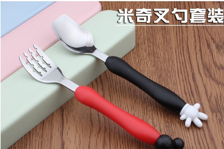 cartoon spoons children's forks spoon Ins lovely handle west cutlery kindergarten rice mouse mother and child store gift cartoon spoons children's forks spoon Ins lovely handle west cutlery kindergarten rice mouse mother and child store gift