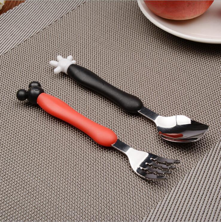 cartoon spoons children's forks spoon Ins lovely handle west cutlery kindergarten rice mouse mother and child store gift cartoon spoons children's forks spoon Ins lovely handle west cutlery kindergarten rice mouse mother and child store gift