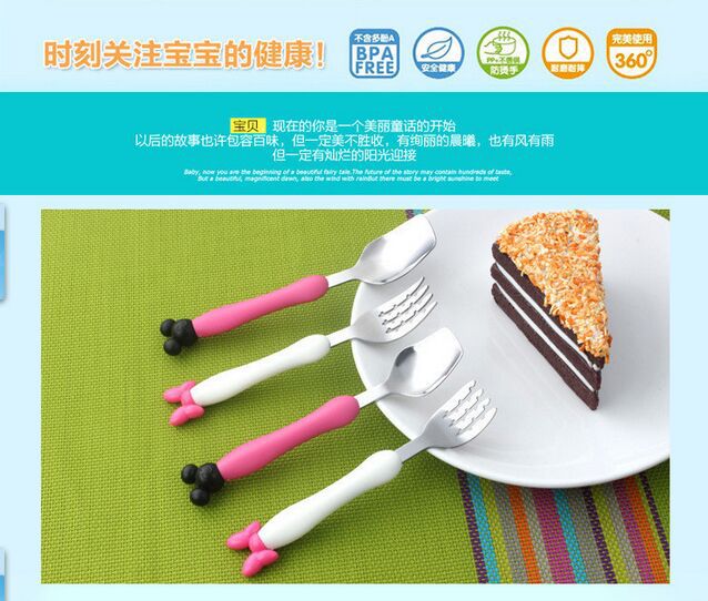 cartoon spoons children's forks spoon Ins lovely handle west cutlery kindergarten rice mouse mother and child store gift cartoon spoons children's forks spoon Ins lovely handle west cutlery kindergarten rice mouse mother and child store gift