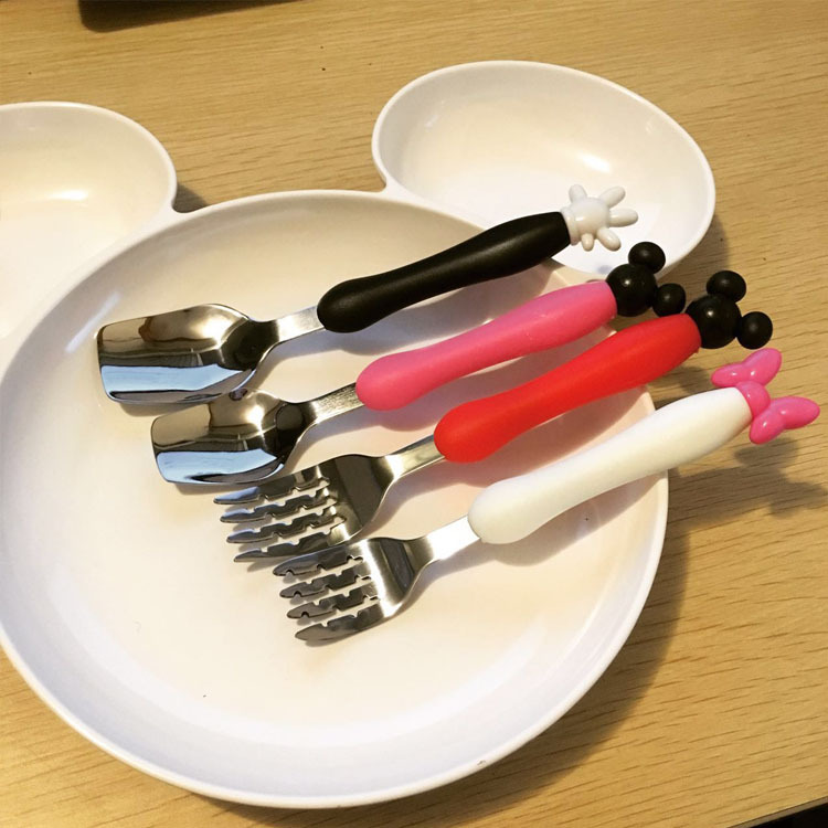 cartoon spoons children's forks spoon Ins lovely handle west cutlery kindergarten rice mouse mother and child store gift cartoon spoons children's forks spoon Ins lovely handle west cutlery kindergarten rice mouse mother and child store gift